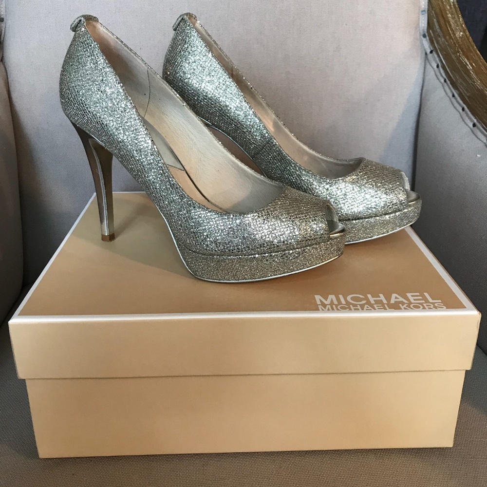 Michael Kors sparkle platform heels